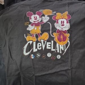 Disney Black Cleveland Mickey & Minnie Basketball Graphic Tee